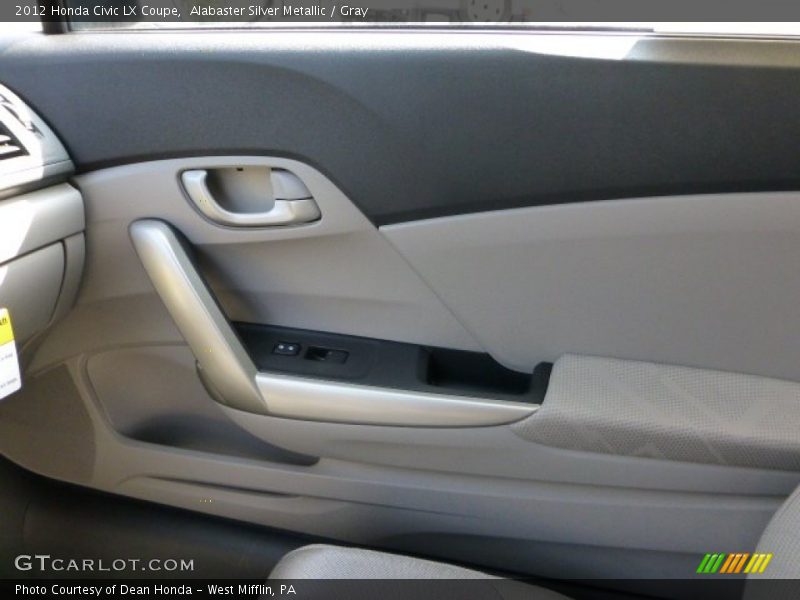 Alabaster Silver Metallic / Gray 2012 Honda Civic LX Coupe