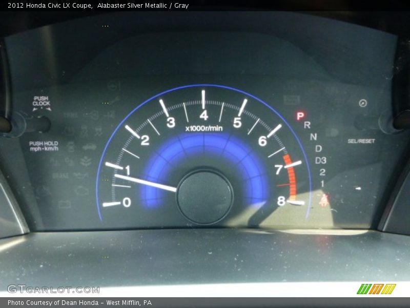 Alabaster Silver Metallic / Gray 2012 Honda Civic LX Coupe