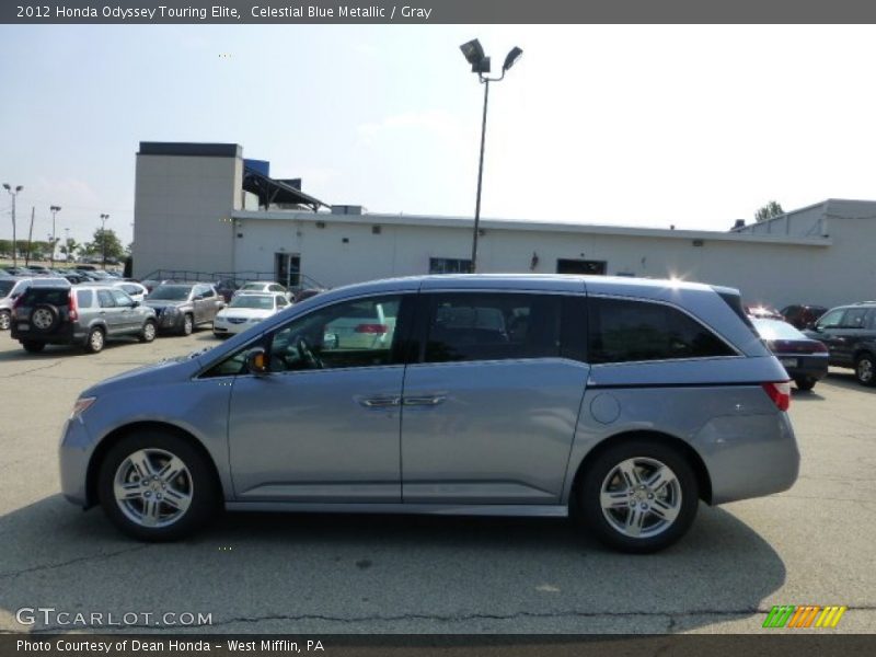 Celestial Blue Metallic / Gray 2012 Honda Odyssey Touring Elite