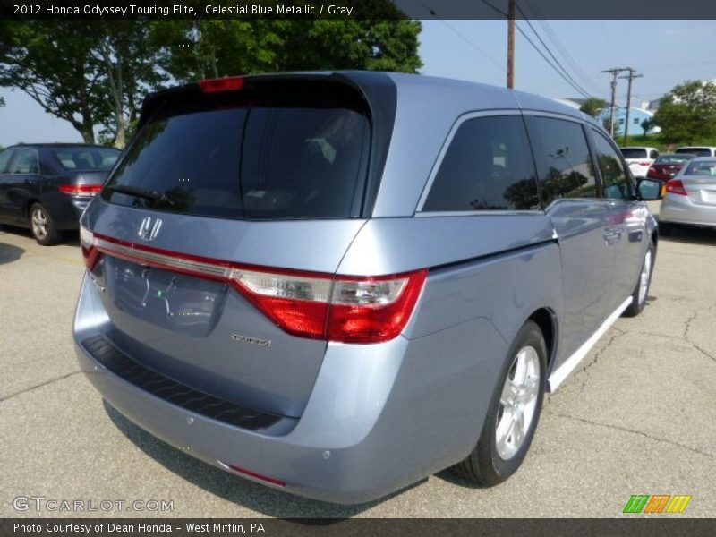 Celestial Blue Metallic / Gray 2012 Honda Odyssey Touring Elite