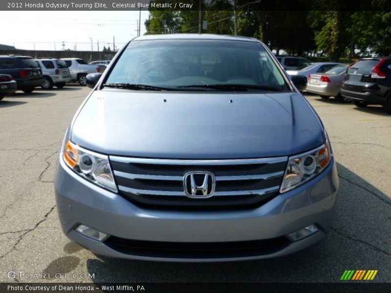 Celestial Blue Metallic / Gray 2012 Honda Odyssey Touring Elite
