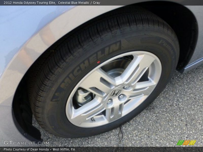 Celestial Blue Metallic / Gray 2012 Honda Odyssey Touring Elite