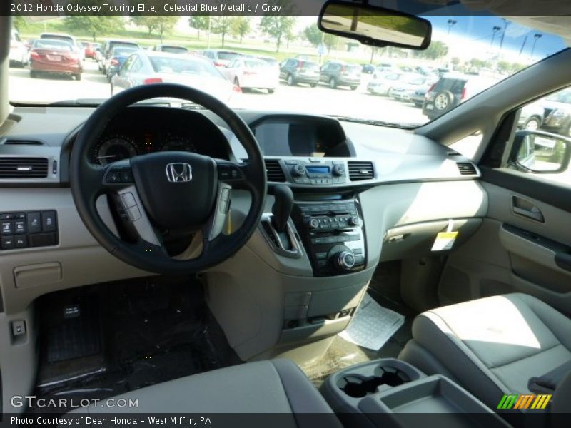 Celestial Blue Metallic / Gray 2012 Honda Odyssey Touring Elite
