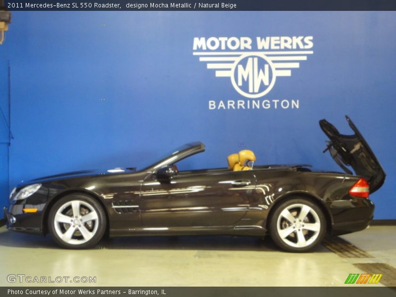 designo Mocha Metallic / Natural Beige 2011 Mercedes-Benz SL 550 Roadster