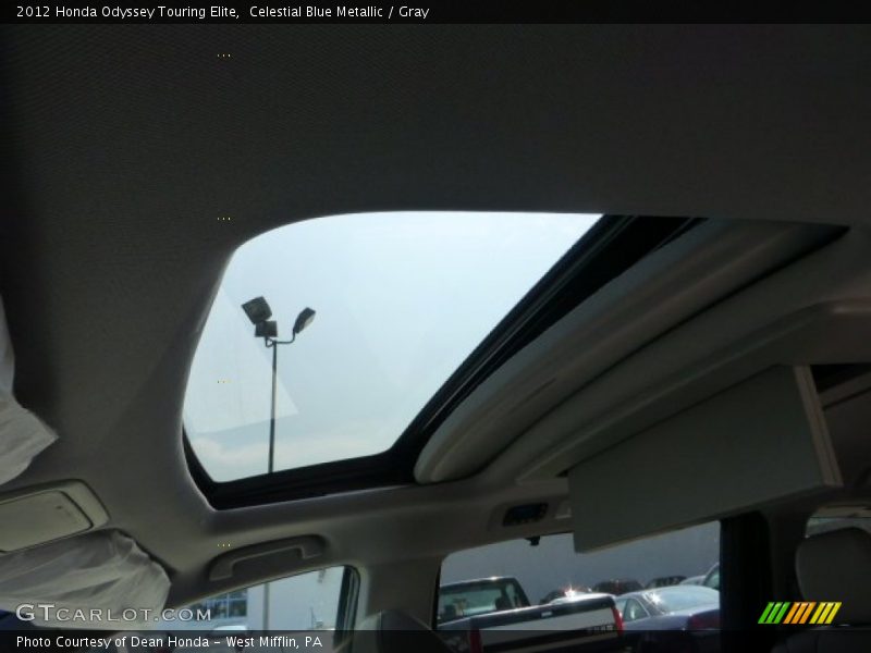 Celestial Blue Metallic / Gray 2012 Honda Odyssey Touring Elite