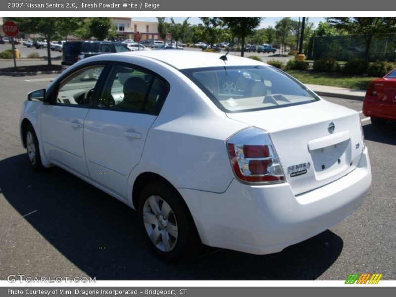 Fresh Powder White / Beige 2007 Nissan Sentra 2.0