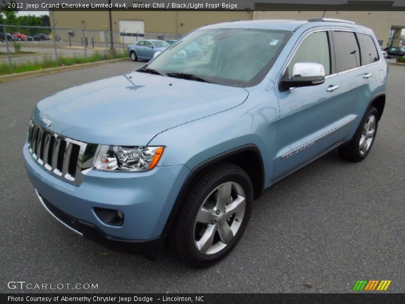 Winter Chill / Black/Light Frost Beige 2012 Jeep Grand Cherokee Limited 4x4