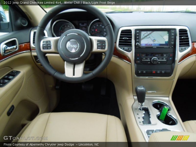 Winter Chill / Black/Light Frost Beige 2012 Jeep Grand Cherokee Limited 4x4