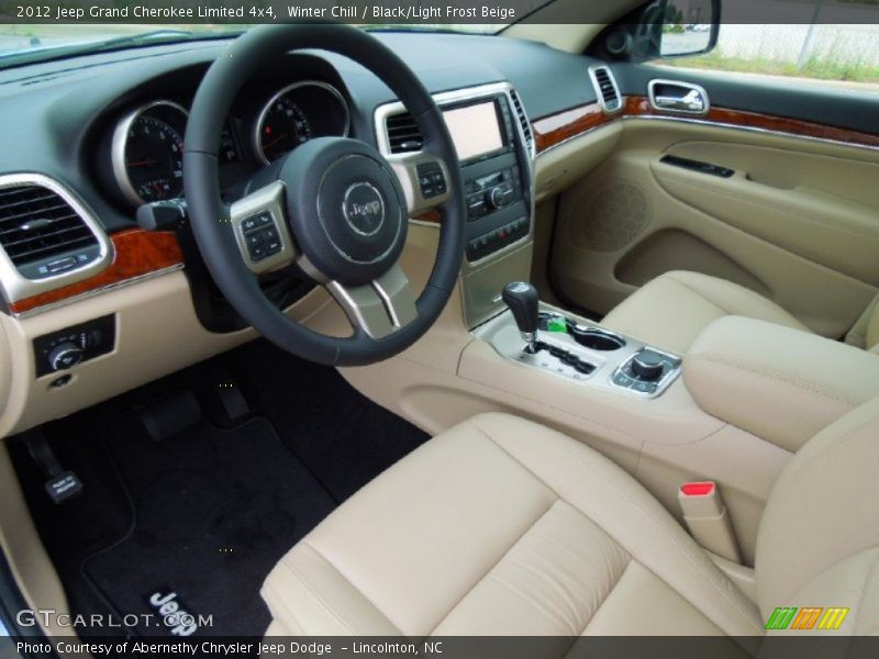Winter Chill / Black/Light Frost Beige 2012 Jeep Grand Cherokee Limited 4x4
