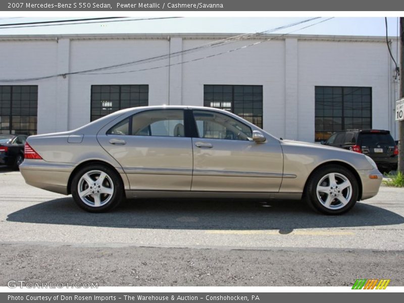 Pewter Metallic / Cashmere/Savanna 2007 Mercedes-Benz S 550 Sedan