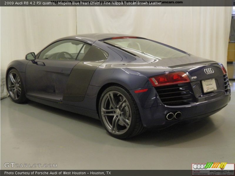 Mugello Blue Pearl Effect / Fine Nappa Tuscan Brown Leather 2009 Audi R8 4.2 FSI quattro