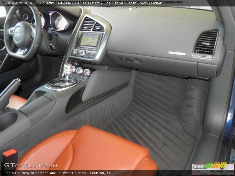 Mugello Blue Pearl Effect / Fine Nappa Tuscan Brown Leather 2009 Audi R8 4.2 FSI quattro