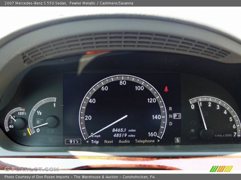  2007 S 550 Sedan 550 Sedan Gauges