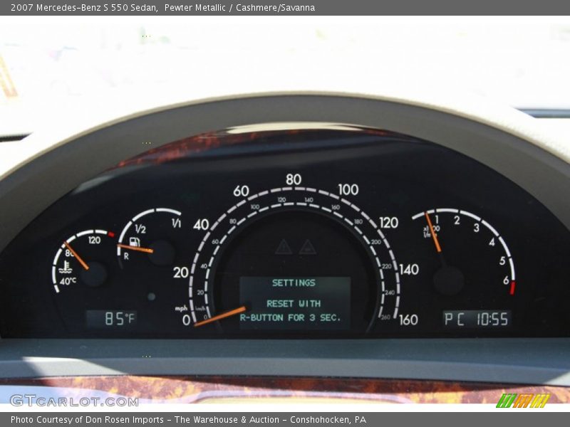  2007 S 550 Sedan 550 Sedan Gauges