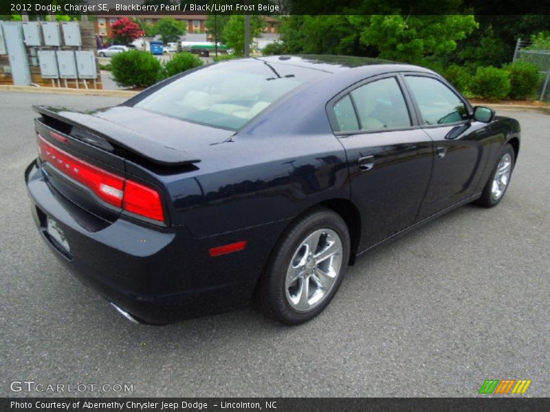 Blackberry Pearl / Black/Light Frost Beige 2012 Dodge Charger SE