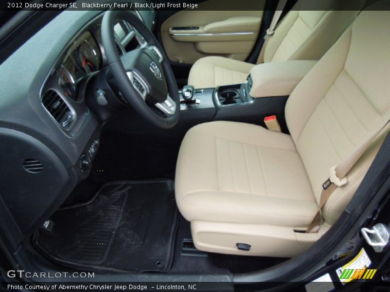 Blackberry Pearl / Black/Light Frost Beige 2012 Dodge Charger SE