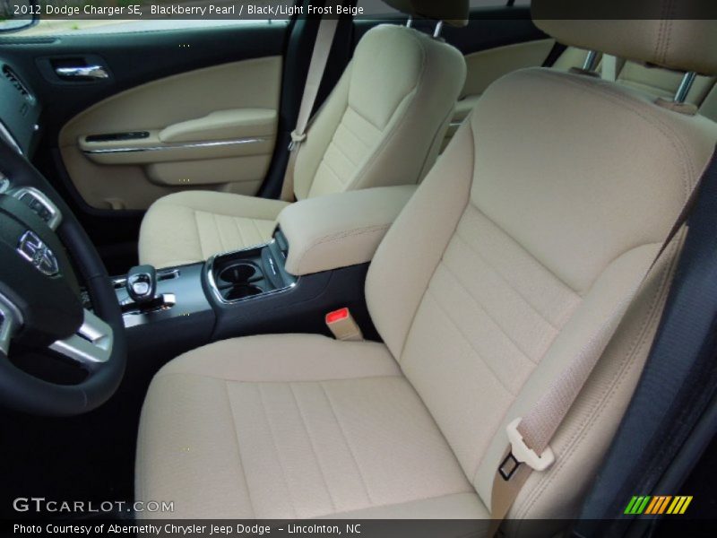 Blackberry Pearl / Black/Light Frost Beige 2012 Dodge Charger SE