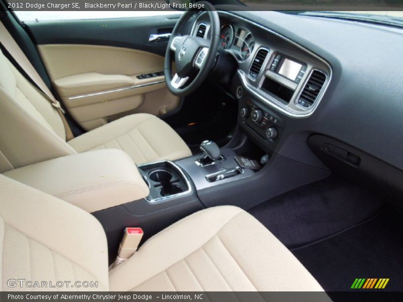 Blackberry Pearl / Black/Light Frost Beige 2012 Dodge Charger SE