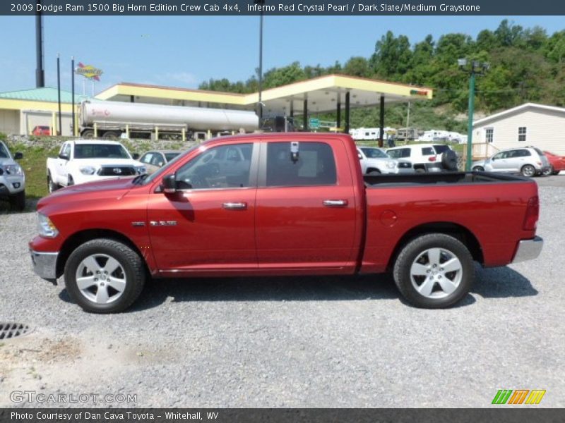 Inferno Red Crystal Pearl / Dark Slate/Medium Graystone 2009 Dodge Ram 1500 Big Horn Edition Crew Cab 4x4