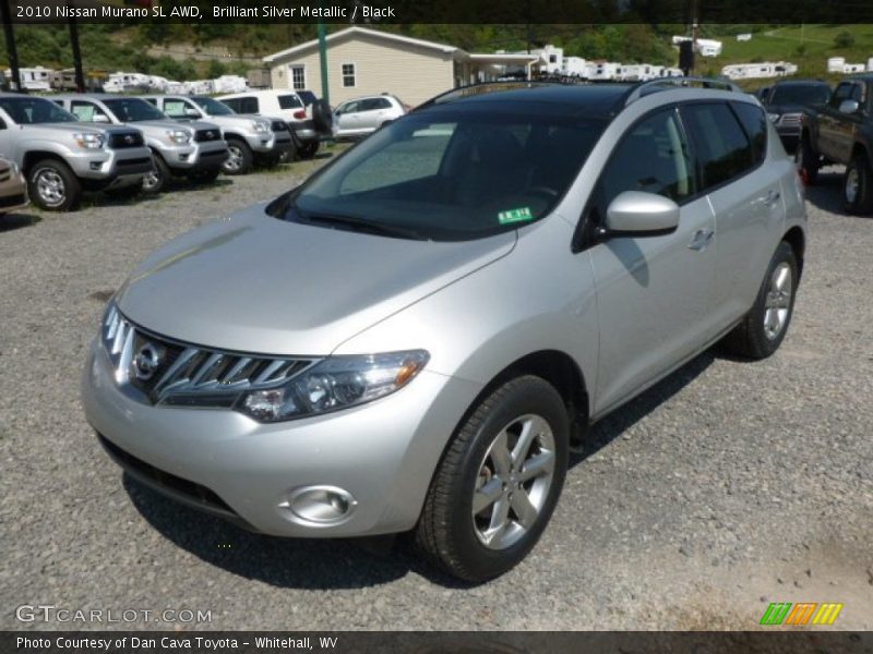 Brilliant Silver Metallic / Black 2010 Nissan Murano SL AWD