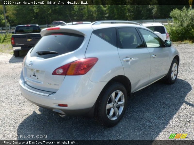 Brilliant Silver Metallic / Black 2010 Nissan Murano SL AWD