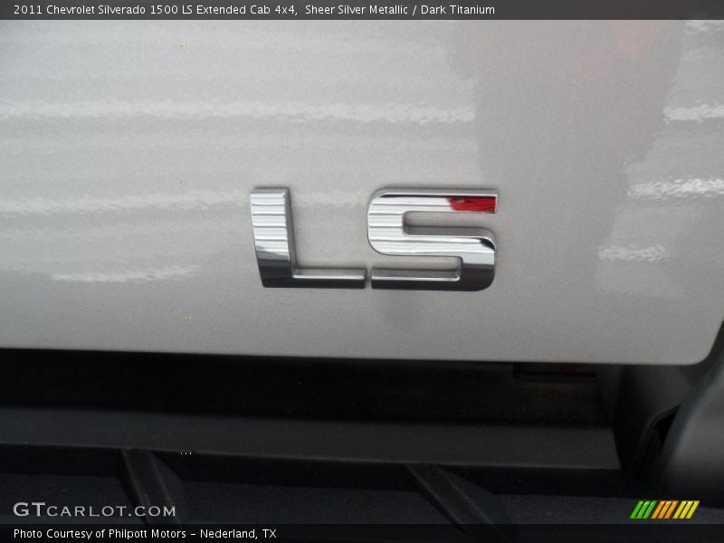 Sheer Silver Metallic / Dark Titanium 2011 Chevrolet Silverado 1500 LS Extended Cab 4x4