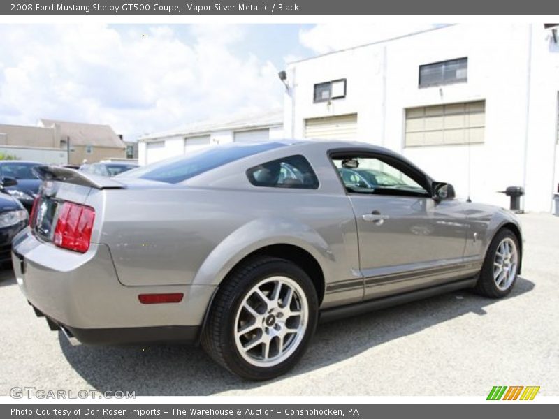 Vapor Silver Metallic / Black 2008 Ford Mustang Shelby GT500 Coupe