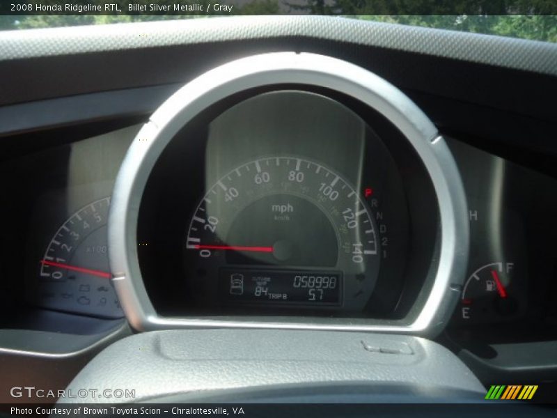 Billet Silver Metallic / Gray 2008 Honda Ridgeline RTL