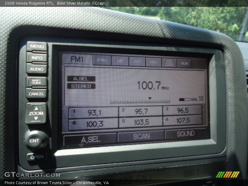 Billet Silver Metallic / Gray 2008 Honda Ridgeline RTL