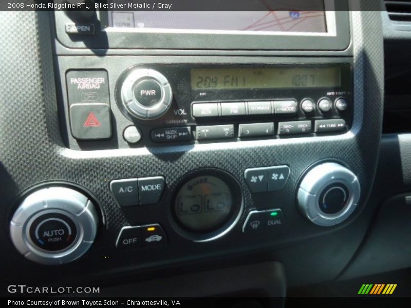 Billet Silver Metallic / Gray 2008 Honda Ridgeline RTL
