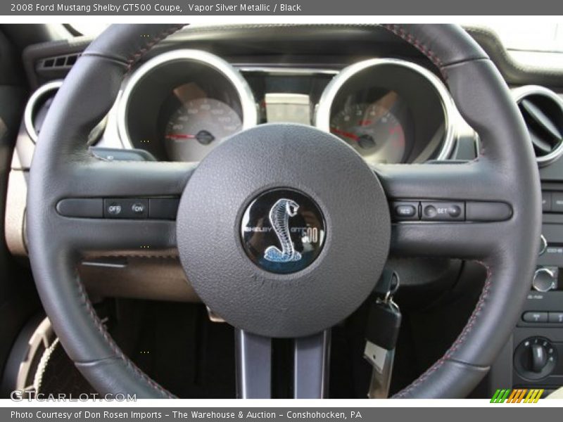 Vapor Silver Metallic / Black 2008 Ford Mustang Shelby GT500 Coupe
