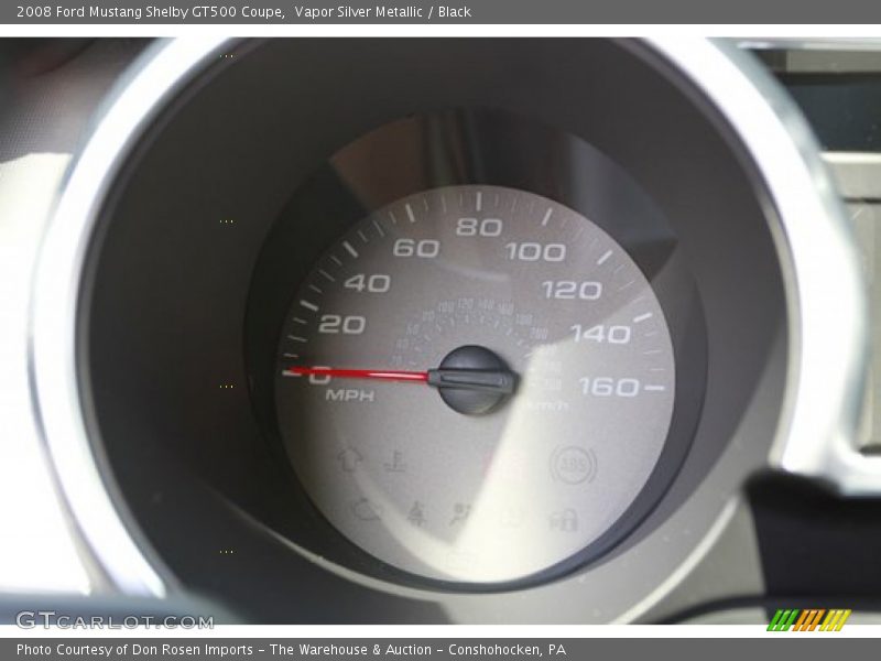 Vapor Silver Metallic / Black 2008 Ford Mustang Shelby GT500 Coupe