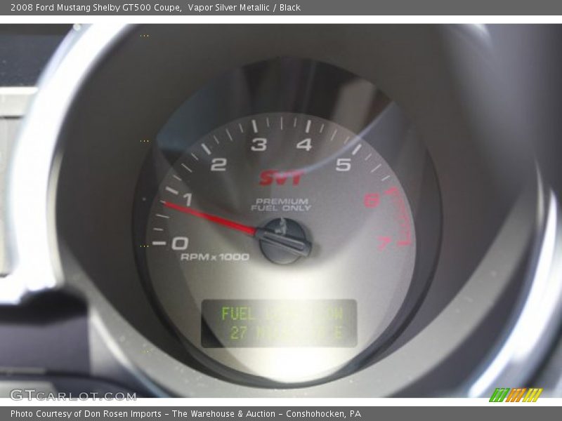 Vapor Silver Metallic / Black 2008 Ford Mustang Shelby GT500 Coupe