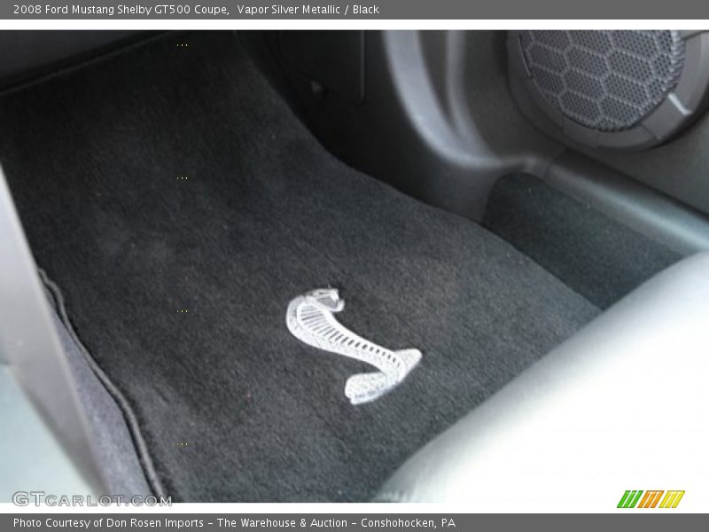 Vapor Silver Metallic / Black 2008 Ford Mustang Shelby GT500 Coupe