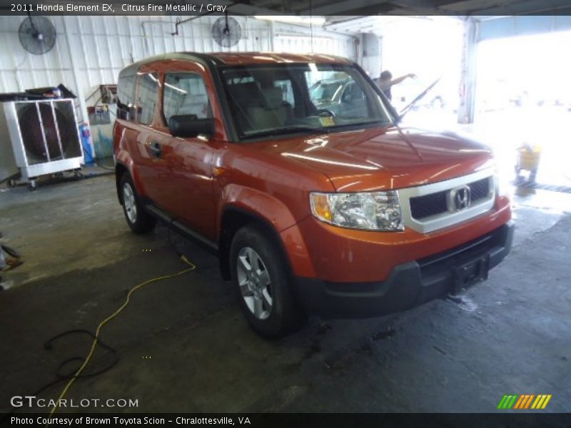 Citrus Fire Metallic / Gray 2011 Honda Element EX