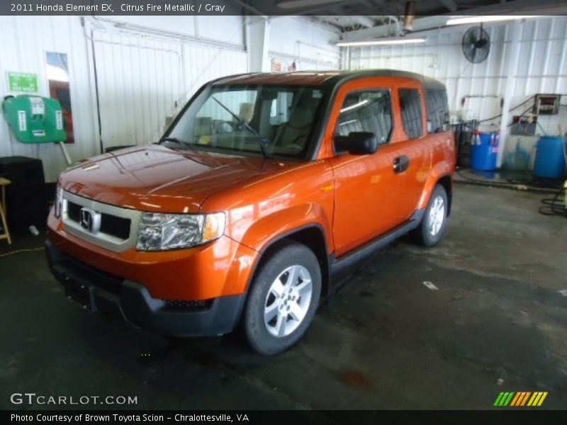 Citrus Fire Metallic / Gray 2011 Honda Element EX