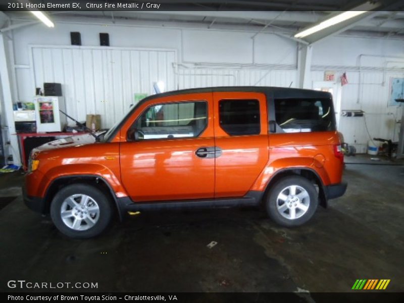 Citrus Fire Metallic / Gray 2011 Honda Element EX