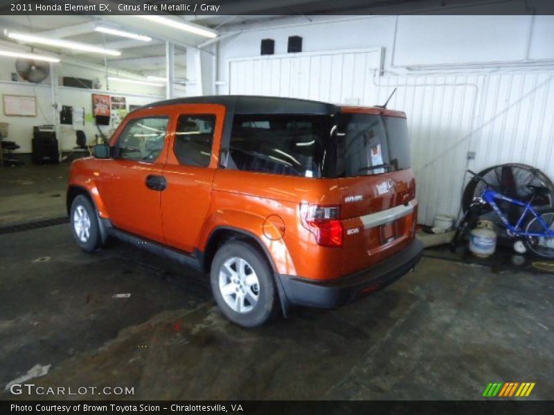 Citrus Fire Metallic / Gray 2011 Honda Element EX