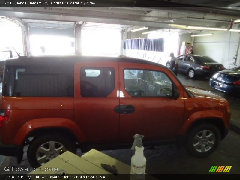 Citrus Fire Metallic / Gray 2011 Honda Element EX
