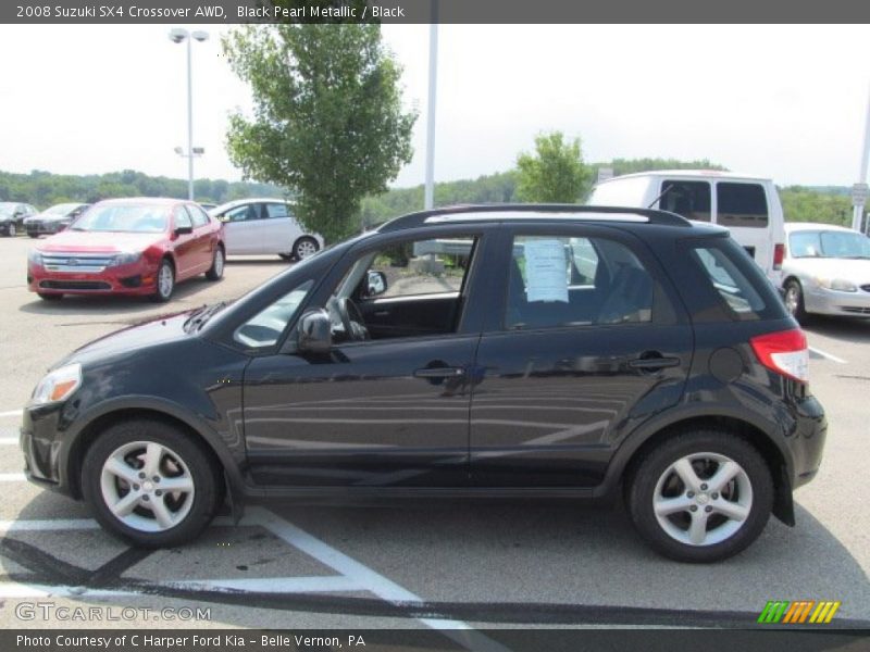 Black Pearl Metallic / Black 2008 Suzuki SX4 Crossover AWD