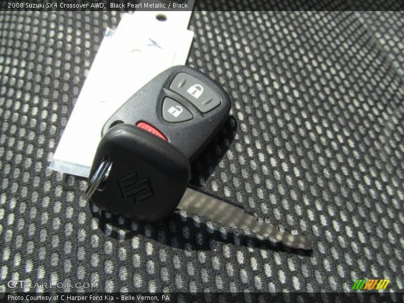 Black Pearl Metallic / Black 2008 Suzuki SX4 Crossover AWD