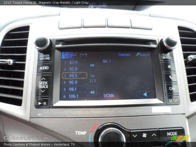 Controls of 2013 Venza LE