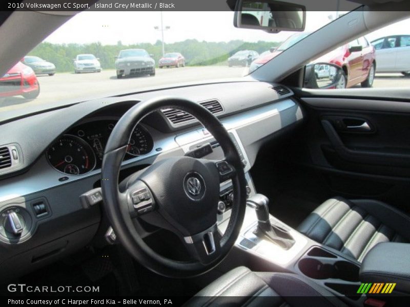Island Grey Metallic / Black 2010 Volkswagen CC Sport
