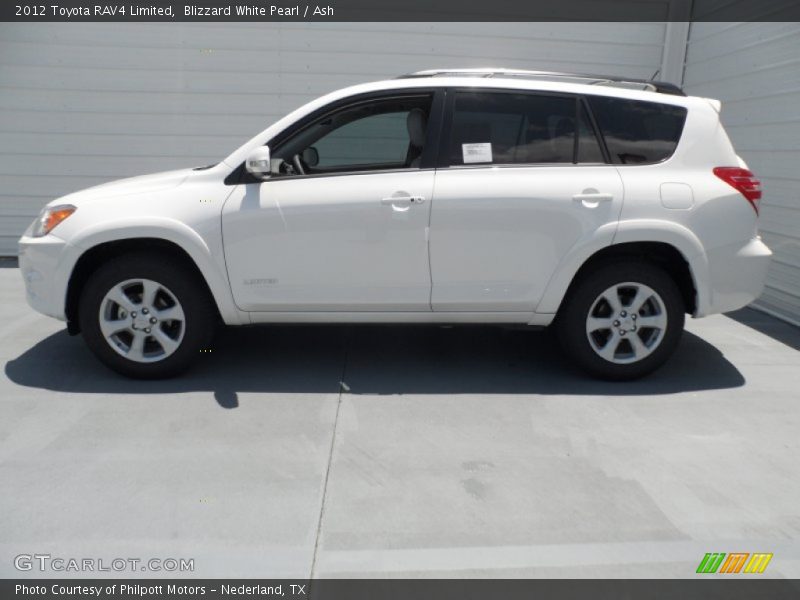 Blizzard White Pearl / Ash 2012 Toyota RAV4 Limited