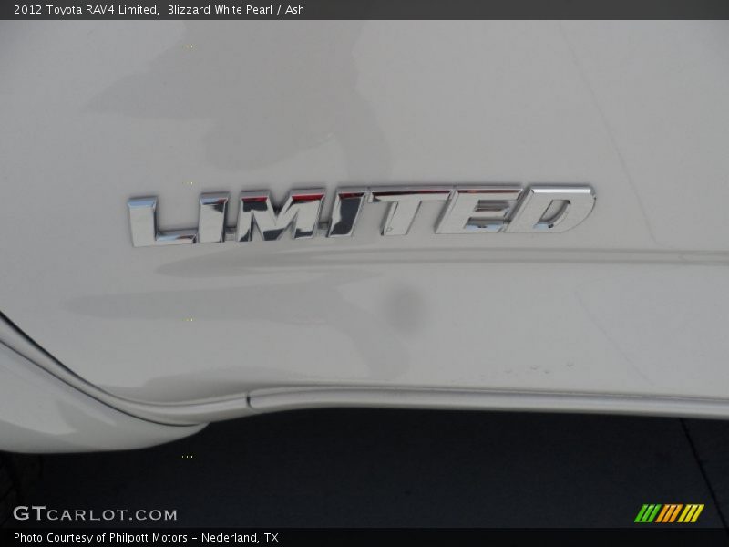 Blizzard White Pearl / Ash 2012 Toyota RAV4 Limited