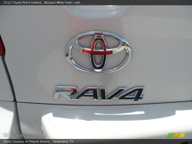 Blizzard White Pearl / Ash 2012 Toyota RAV4 Limited