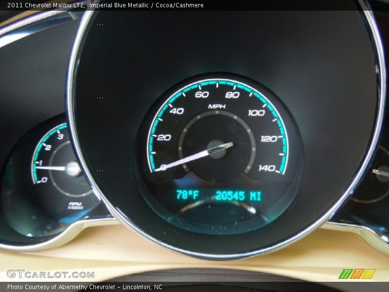 Imperial Blue Metallic / Cocoa/Cashmere 2011 Chevrolet Malibu LTZ