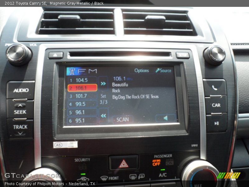 Magnetic Gray Metallic / Black 2012 Toyota Camry SE