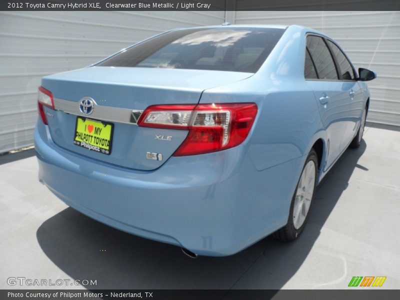 Clearwater Blue Metallic / Light Gray 2012 Toyota Camry Hybrid XLE