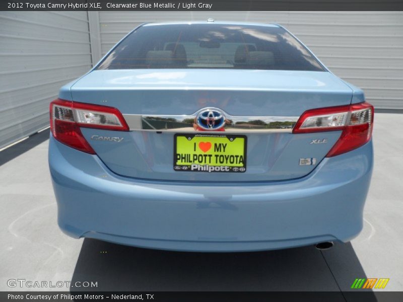 Clearwater Blue Metallic / Light Gray 2012 Toyota Camry Hybrid XLE